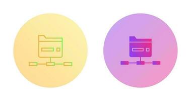 icône de vecteur de dossier réseau