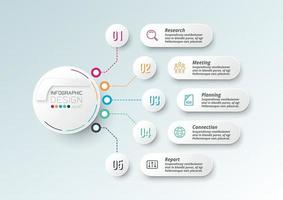 modèle infographique de diagramme commercial ou marketing vecteur