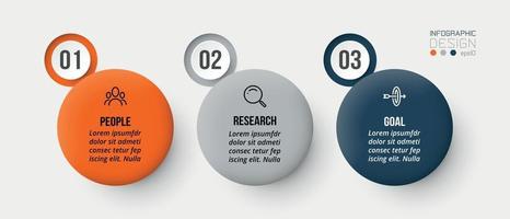 modèle d & # 39; entreprise infographique avec conception d & # 39; étape ou d & # 39; option vecteur
