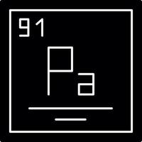 protactinium vecteur icône conception