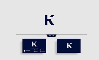 conception de vecteur de modèle de lettre k chat logo