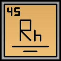 rhodium vecteur icône conception