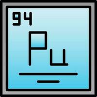 plutonium vecteur icône conception