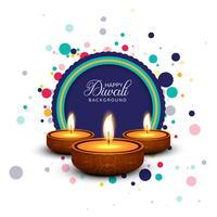 Diwali Festival Carte Fond Modèle De Conception vecteur