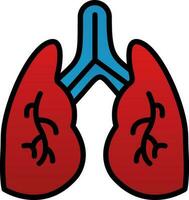 conception d'icône de vecteur de poumons