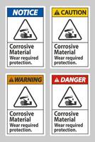 les matériaux corrosifs usent la protection requise vecteur