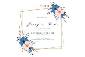 modèle d'invitation de mariage vecteur