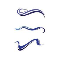 icônes de modèle de logo de plage de vagues et de symboles app vecteur