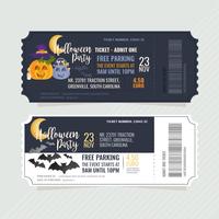 Billets de fête Halloween Vector