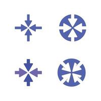 Internet câble logo et symboles flèches ensemble de vecteurs de forme de logo vecteur
