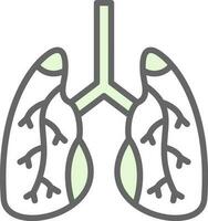 conception d'icône de vecteur de poumons
