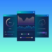 Diagramme de réglage graphiques vecteur kit ui