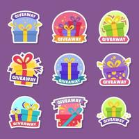 boîtes de cadeaux colorées stickers vecteur