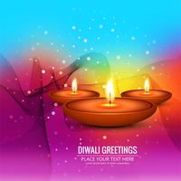 Beau vecteur de fond décoratif Diwali heureux