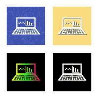 icône de vecteur de statistiques en ligne unique