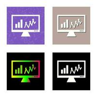 icône de vecteur de statistiques en ligne