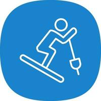 conception d'icônes vectorielles de ski vecteur