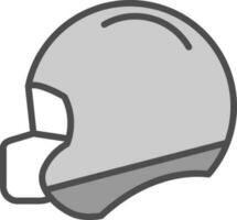 Football casque vecteur icône conception