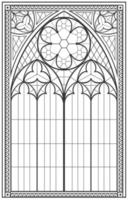 vitrail médiéval gothique vecteur