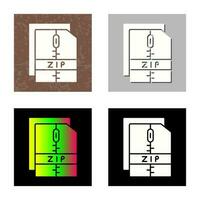 icône de vecteur de fichier zip