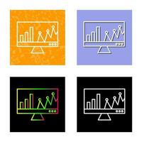 icône de vecteur de statistiques en ligne