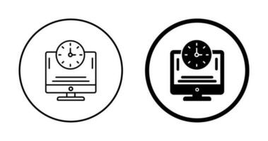 icône de vecteur de temps en ligne