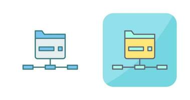 icône de vecteur de dossier réseau