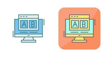 icône de vecteur de test ab