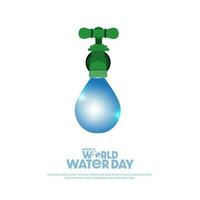 monde l'eau journée concept. l'eau préservation et monde environnement protection concept - environnement journée vecteur