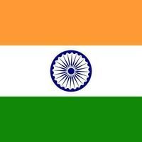 Indien drapeau, illustration de le tricolore drapeau de Inde. vecteur illustration