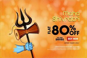 content mahashivratri vente offre bannière, publicité. vecteur