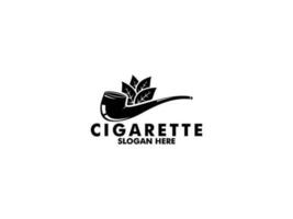 cigarette logo avec tuyau, le tabac, logo vecteur. prime cigare fumée logo conception modèle vecteur
