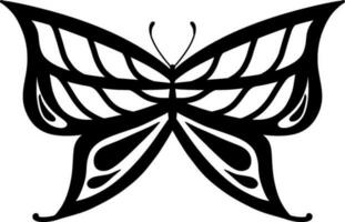 monochrome ethnique papillon conception. anti stress coloration page pour adultes. main tiré noir et blanc vecteur illustration