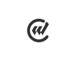 abstrait lettre cw logo vecteur icône conception modèle monogramme.