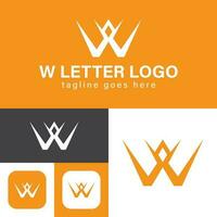 w lettre couronne logo. minimal style.moderne marque identité.initiale lettre w. couronne abstrait icône. Créatif symbole.vecteur illustration. vecteur