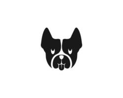 mignonne chien tête minimal icône pour animal de compagnie logo conception vecteur modèle.