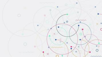 plexus cercles lien avec de liaison points et lignes pour global communication, gros Les données visualisation, science et La technologie Contexte conception. vecteur illustration.