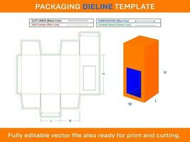 afficher bougie boîte dieline modèle vecteur