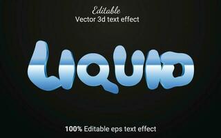 liquide vecteur 3d texte effet