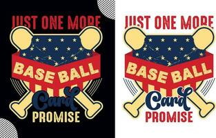 juste un plus base-ball carte promesse, t chemise conception vecteur