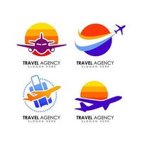 modèle de conception de logo d'agence de voyage vecteur