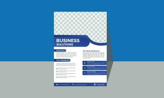 affaires prospectus mises en page avec bleu accents avec vecteur format.