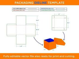 explication boîte dieline modèle vecteur