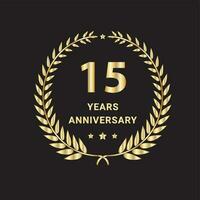 15 année anniversaire célébrations logo, vecteur et graphique