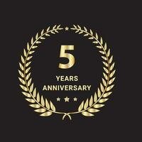 5 année anniversaire célébrations logo, vecteur et graphique