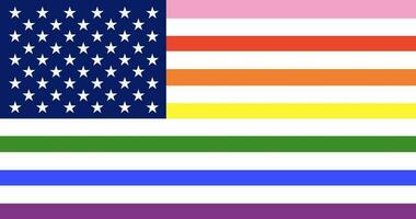 Etats-Unis drapeau fierté. drapeau de Amérique, arc en ciel rayures. gay fierté drapeau. vecteur illustration. lgbt.