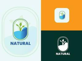 moderne et unique Naturel logo vecteur