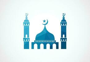 faible poly et mosquée logo conception, islamique logo modèle, vecteur illustration
