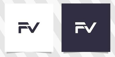 lettre fv vf logo conception vecteur