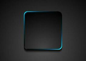 noir carré avec bleu embrasé effet Contexte vecteur